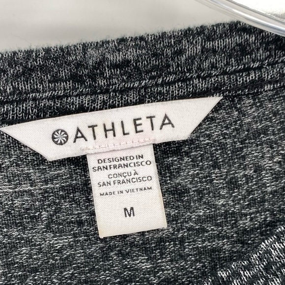 Athleta Heathered Dark Gray Mindful Pullover top size M - Picture 8 of 9